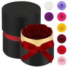 Mini Single Rose Box, Mini Forever Roses, Stunning Pink Roses, Preserved Fres...