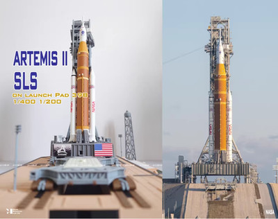 1/400 Scale NASA Artemis SLS Model Set -Rocket, Pad 39B, Crawler & Launch Center
