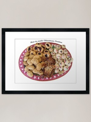 It's Christmas Cookie Season! Frame Framed Wall Art Poster Canvas Print Picture