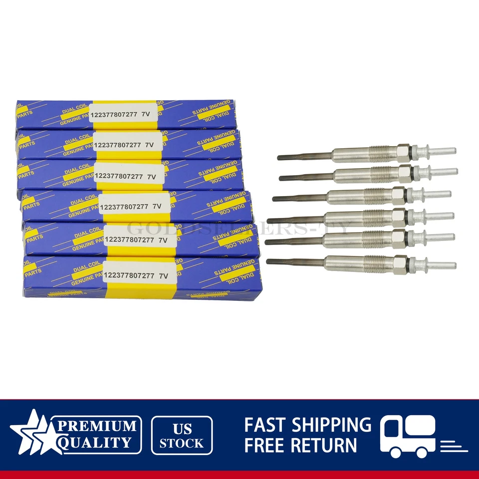 Juego de 6 bujías incandescentes para BOSCH BMW E90 335d 09-11 E70 X5 09-13 0250603009 80045 Foto 3 de 4