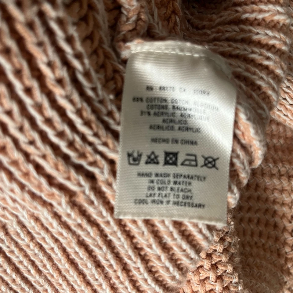 Женский свитер Anthropologie Sparrow XS персиковый открытый вязаный пуловер - Изображение 4 из 4