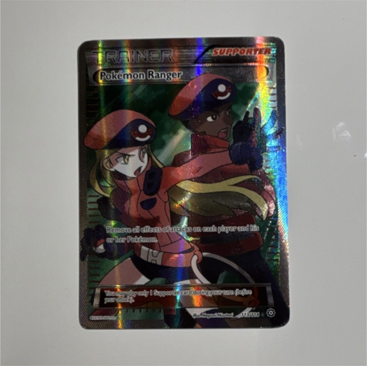 Pokémon Ranger Full Art Holo Ultra Rare XY Steam Siege 113/114