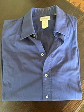 Versace Classic Men's Blue 100% Cotton Dress Shirt Size 42 16½ Long Sleeve