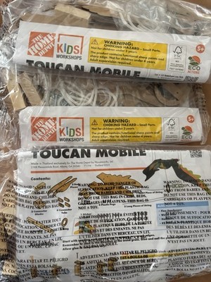 Home Depot Kids Workshop Toucan Mobile Lot Of 3 READ