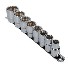 12 Drive Socket British Whitworth Bsw Imperial Sizes 8pc Shallow Set Te079