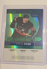 2021-22 UD Credentials - 2020-21 Debut Ticket Access David Kase #58 Green /25