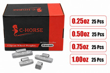 100 Pcs Assortment Clip-on Wheel Weight Balance Aw Style 0.25 0.50 0.75 1.00 Oz