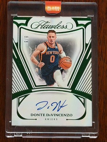 2023-24 Panini Flawless Donte DiVincenzo Flawless Autographs Emerald Auto #5/5