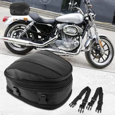 Waterproof Black Motorcycle Seat Tail Bag Travel Rear Luggage Bag 1680D Backpack