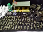 Marx 1950s U.S. Army Training Center Figures Accessories Flag  136 pc lot