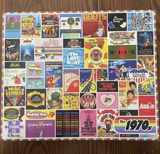 The 1970s Puzzle 1500 Pieces Re-marks Pop Culture USA Made 24x33 With Poster