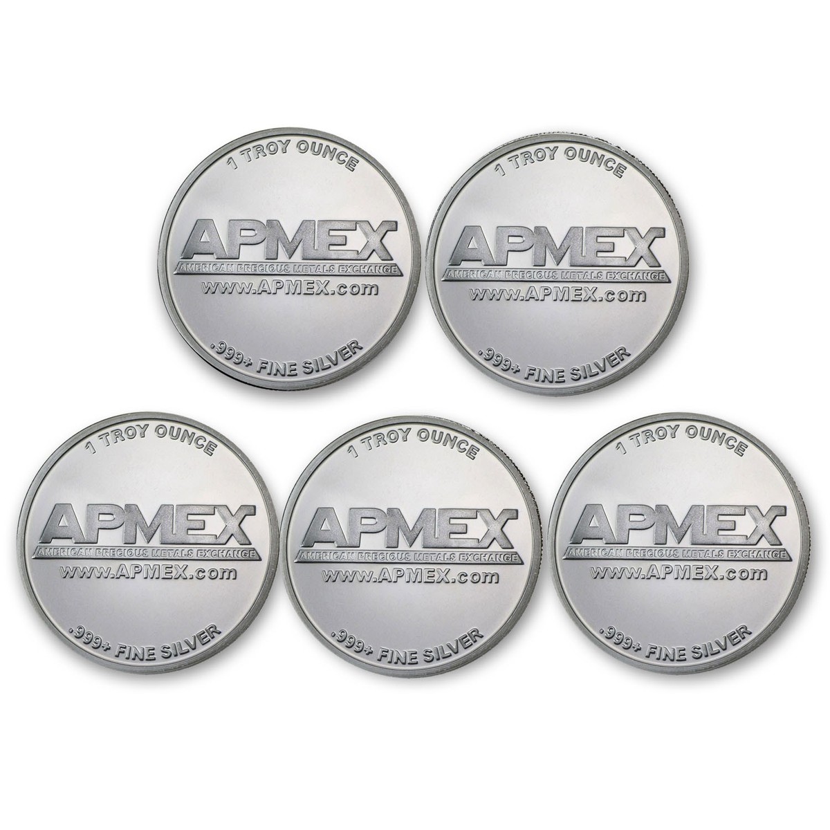 1 oz Silver Round APMEX (Lot of 5) .999 Fine | eBay