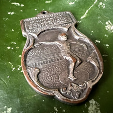 Vintage 1930 OKLAHOMA COLLEGIATE CONFERENCE metal medal discus Big Six OU rare