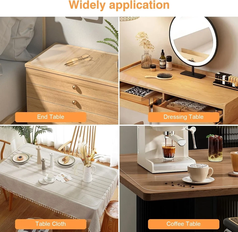 Schreibtischmatte PVC transparent 120x60cm rutschfest Büro Kinder - Bild 4 von 4