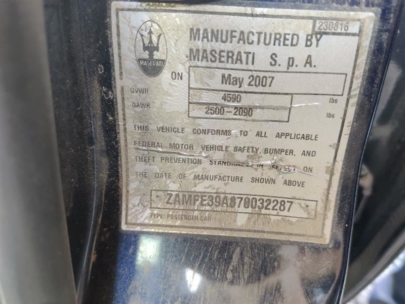TRANSMISSION OEM 2007 MASERATI QUATTROPO 1YR WRNTY