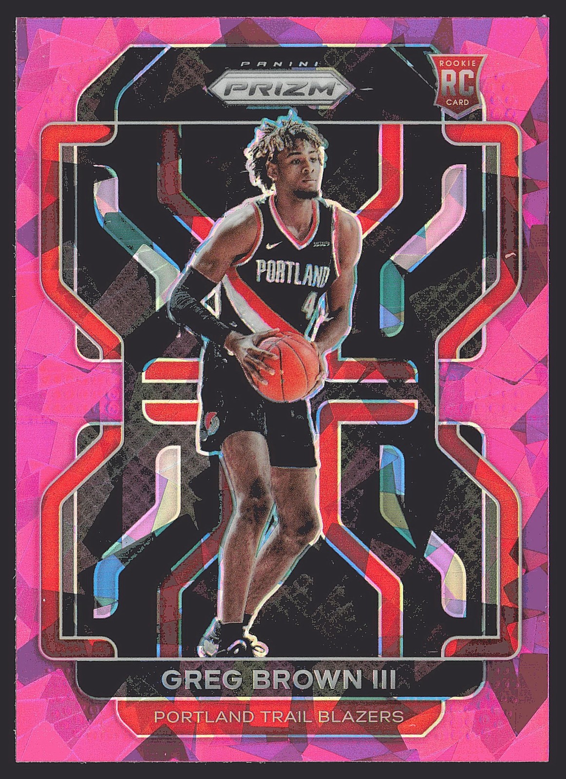 2021-22 Panini Prizm #291 Greg Brown III Pink Ice RC