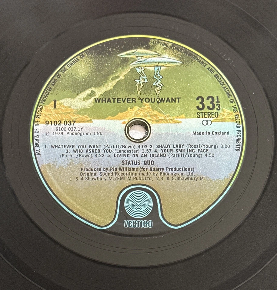 Status Quo  Whatever You Want  1979 Vinyl LP Vertigo 9102 037  Ex / Vg+ - Image 4 of 4