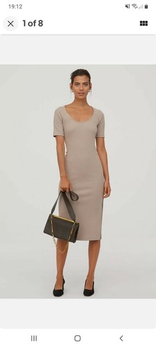 women H\u0026M ribbed maxi dress bodycon 