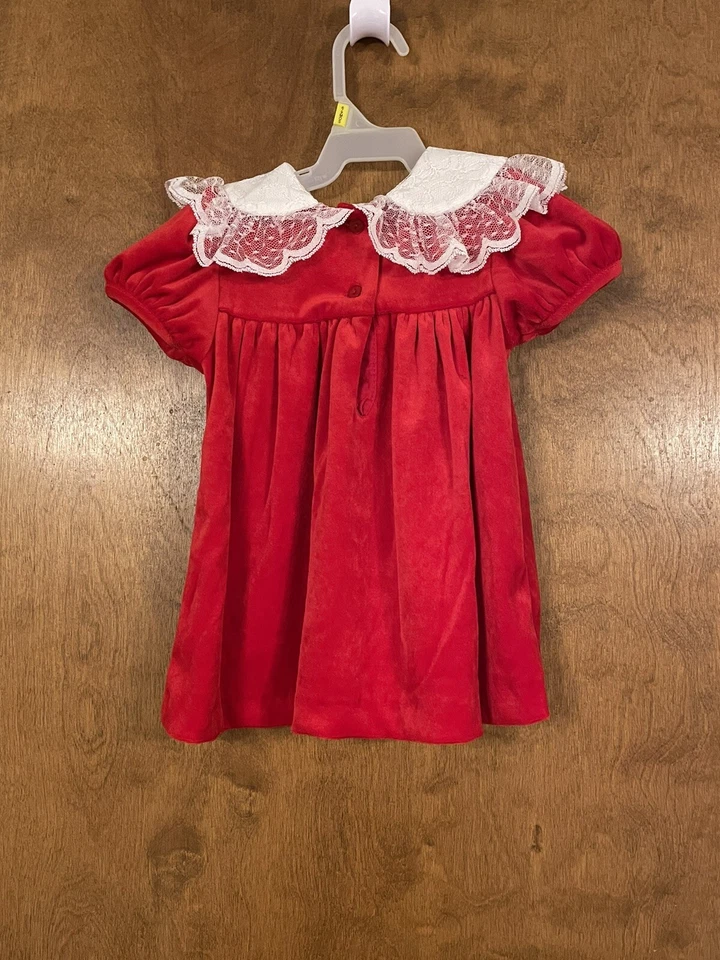 vestido terciopelo rojo expresiones infantiles talla 12M Foto 2 de 4