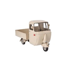 Modellino Ape Car Moto Piaggio Bianca Vintage in Metallo Latta Apecar Nuova