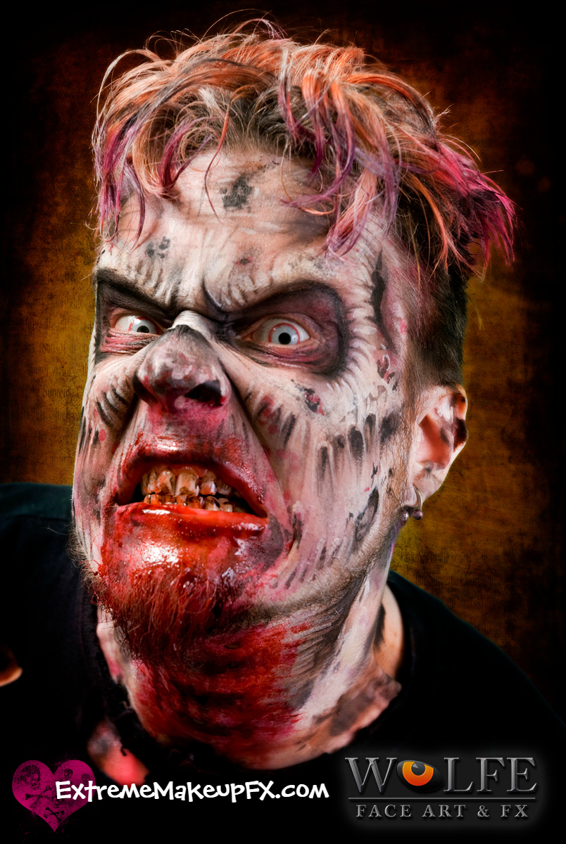 Zombie Face Paint Walking Dead Palette and White & Black Cosplay Creatures Gore