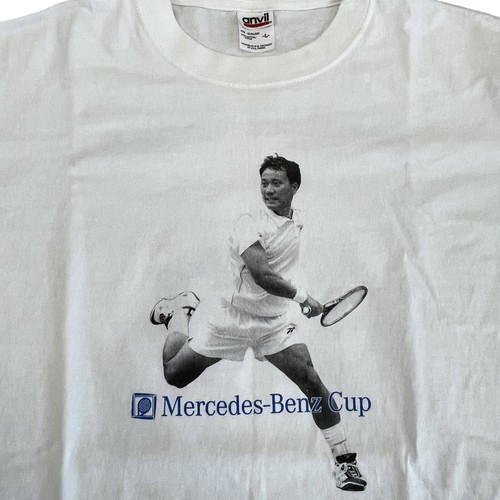 Vintage Michael Chang Tennis T-shirt Mercedes Benz Cup 2003 Sz Large - Picture 2 of 3