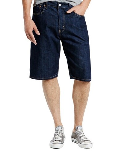 New Men's Levi's 569 Loose Straight Below Knee Shorts - Dark Blue Size 50