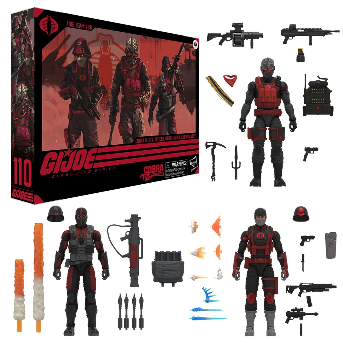 G.I. Joe Classified Series Cobra H.I.S.S. Fire Team 788 3 Action