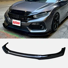 Gloss Black Front Bumper Lip GR Style Fits for 17-21 CIVIC Si & FK7 Hatchback EX