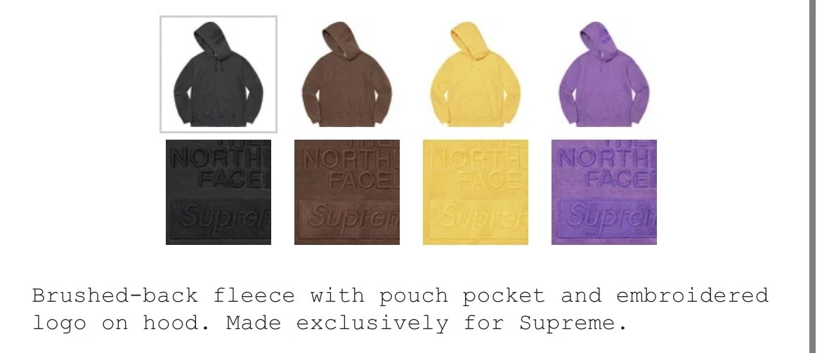 Nuova felpa con cappuccio Supreme® x The North Face® stampata a pigmenti taglia M nera