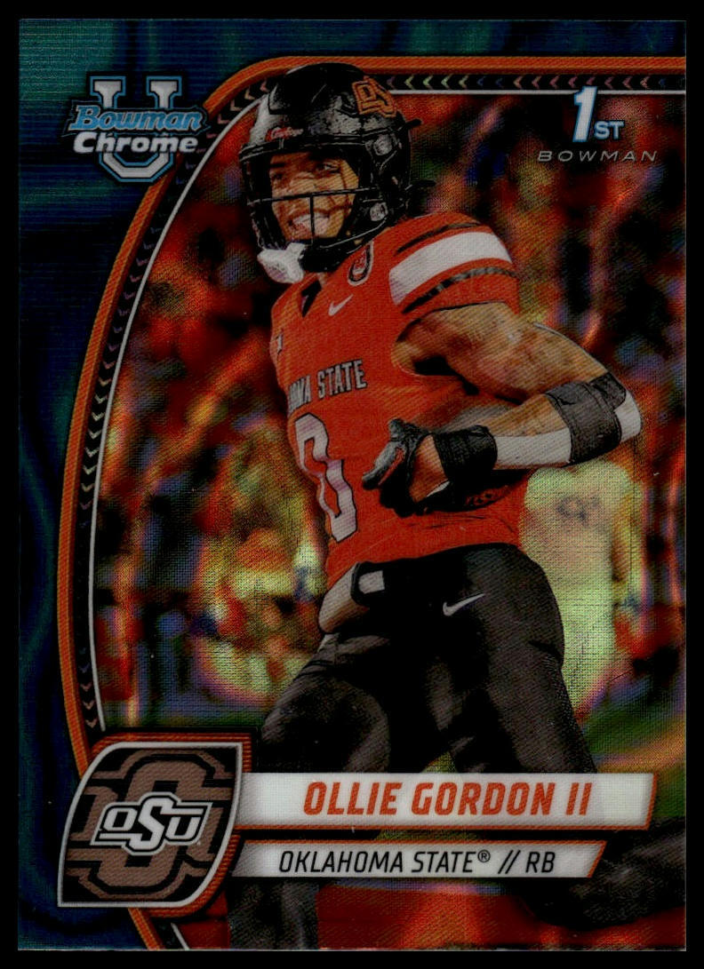 2024 Bowman University Chrome #197 Ollie Gordon II Teal Lava