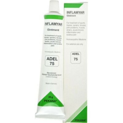 ADEL 75 Homoeopathic Inflamyar Ointment For Sports Injuries Sprains Bruises 35gm
