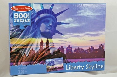 Melissa & Doug 500-Piece Statue of Liberty New York City Skyline Jigsaw Puzzle - Image 1 of 4