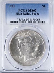 1921-Peace-Dollar-PCGS-MS62-High-Relief-5-Rotated-Reverse