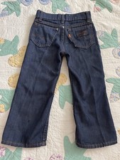 Vintage 70  s Levis Denim Jeans Child Youth Sz 5/6 Orange Tab Blue Jean
