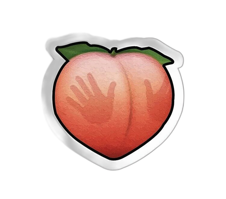 Peach Handprints Sticker Decal