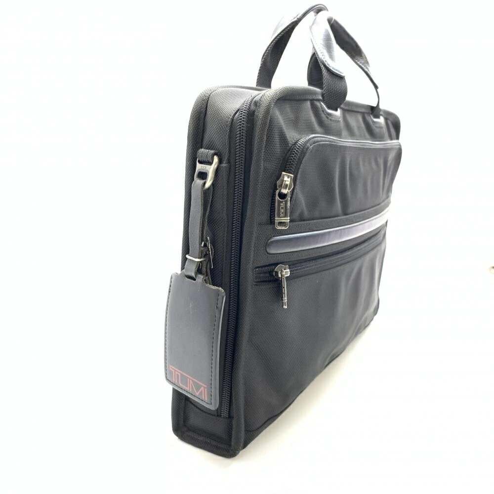 TUMI Handbag Business Bag Black 26111D4 Nylon Zip Closure