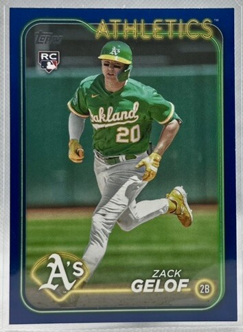 2024 Topps Series 1 Royal Blue Zack Gelof RC #166 Oakland Athletics