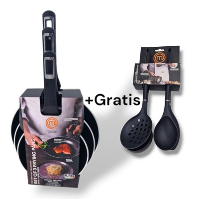 MasterChef/TV Serie/Essential Collection 3ER Set Bratpfannen/ Gratis Utensilien 