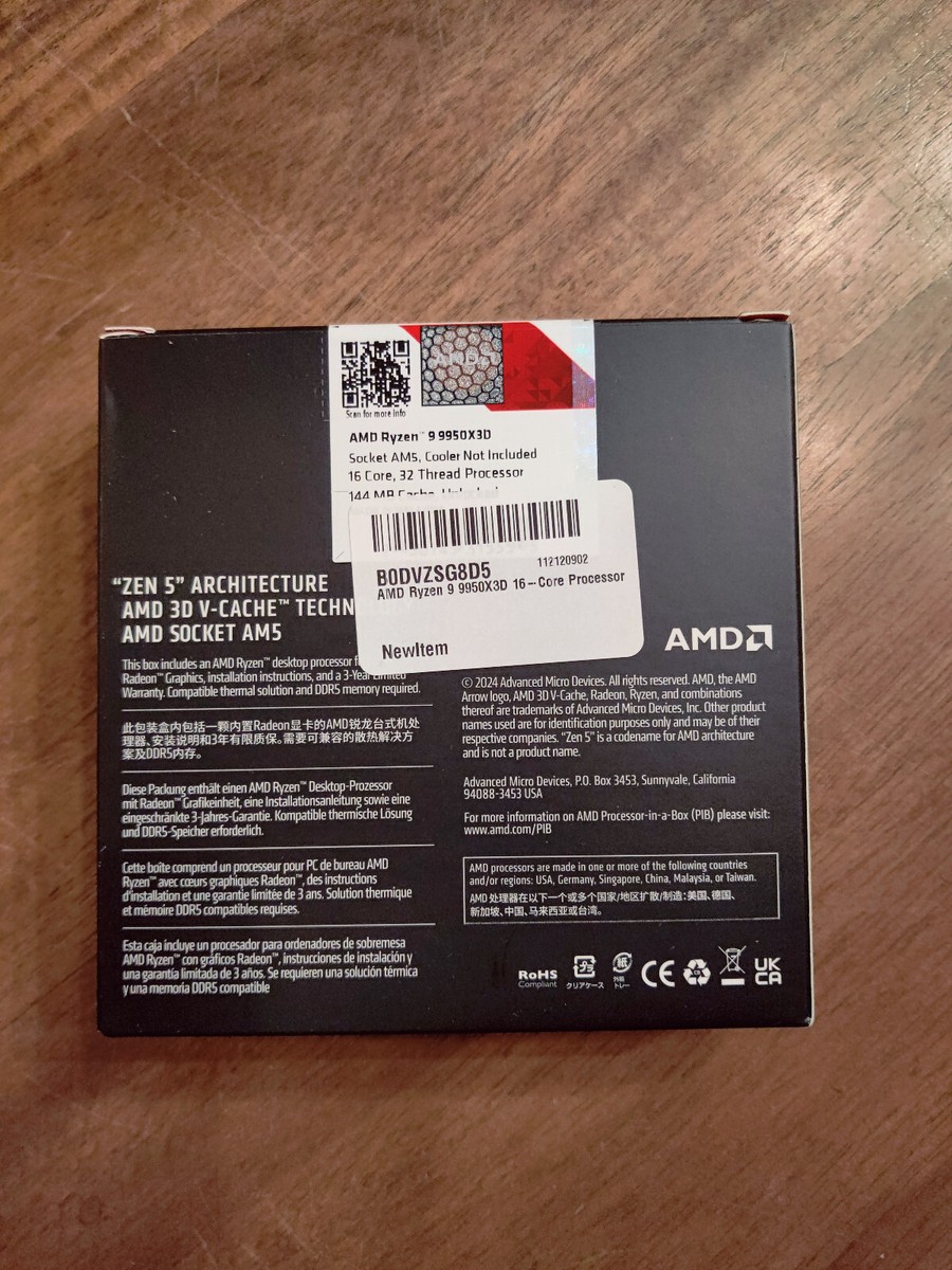 NEW AMD Ryzen 9 9950X3D 16-Core Processor – In Hand | Ships Today