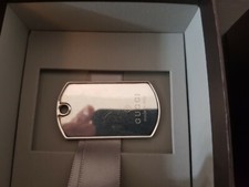 GUCCI PENDANT PLATE 925 Silver Genuine GENUINE WITH BOX