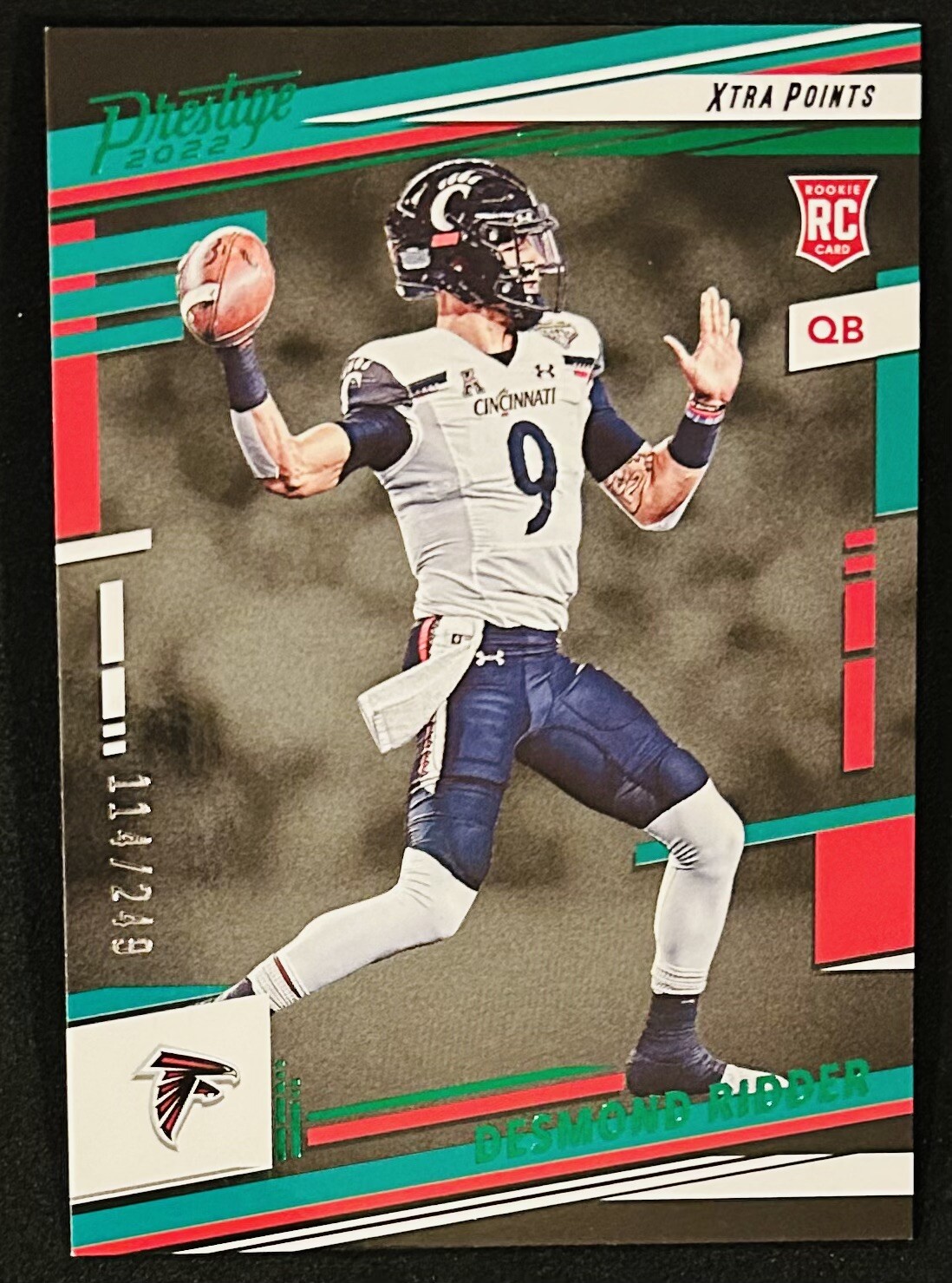 Desmond Ridder 2022 Panini Prestige Xtra Points green  Rookie RC /249  #304