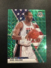 Karl Malone “USA Basketball” “Green Prizm” 2019-20 Mosaic Basketball Card