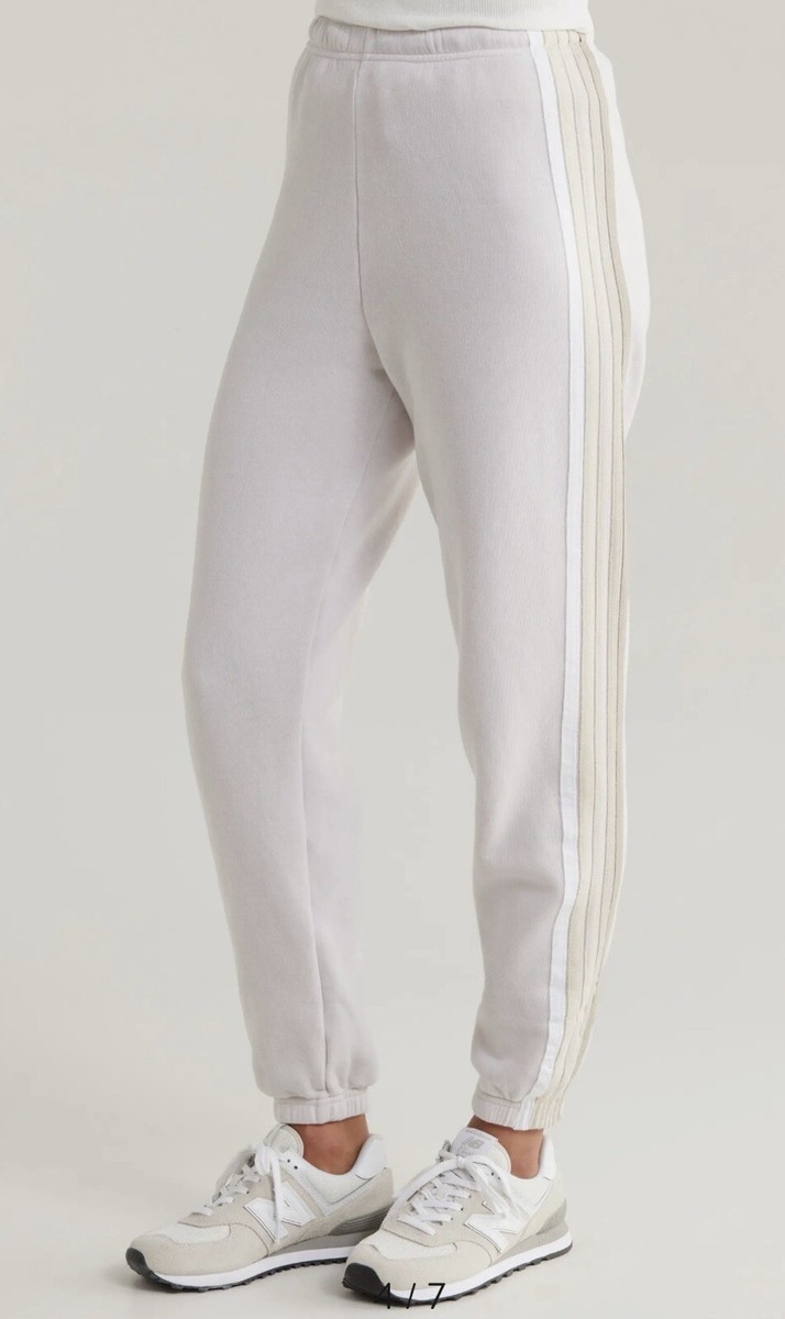 AVIATOR NATION STRIPE SWEATPANTS WOMEN DOVE GREY XS BRAND NEW SOLD