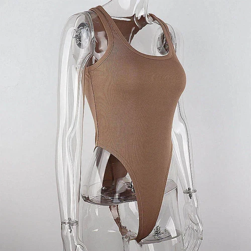 Ärmelloser Strick Body Street Mieder Sexy Bodycon Schulterfrei Neckholder Club Top - Bild 8 von 14