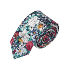 Floral cotton Men s Necktie Skinny 2 1/2W 58L