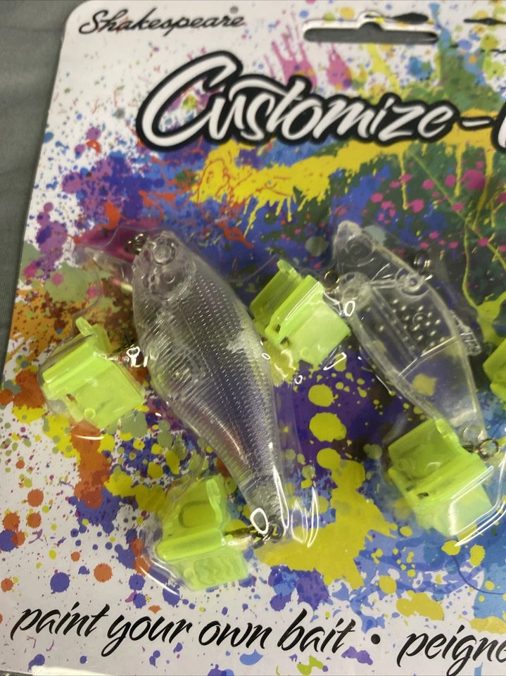 Shakespeare ¡Personalizarlo! Pack de 3 señuelos de pesca pinta tu propio cebo Foto 3 de 4