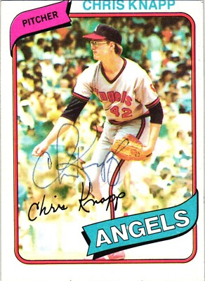 Chris Knapp Signed 1980 Topps MLB Baseball Card Angels #658 AUTO