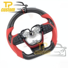 Carbon Fiber Steering Wheel For Toyota Highlander Sienna 2020-2024 Red Leather Carbon Fiber Steering Wheel For Toyota Highlander Sienna 2020-2024 Red Leather