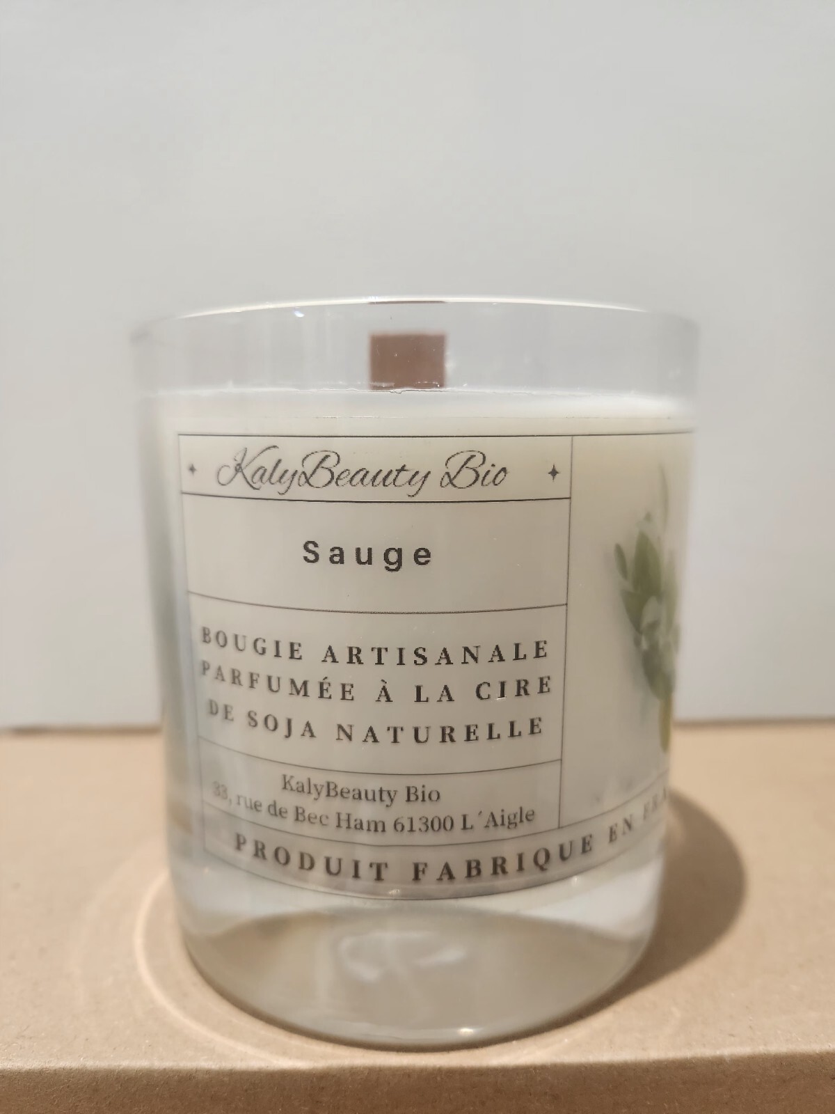 Bougie sauge parfumée de 330ml idéale pour vos séances de yoga à la maison
